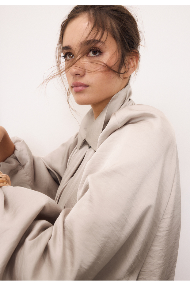 سترة بومبر من الساتان - 3