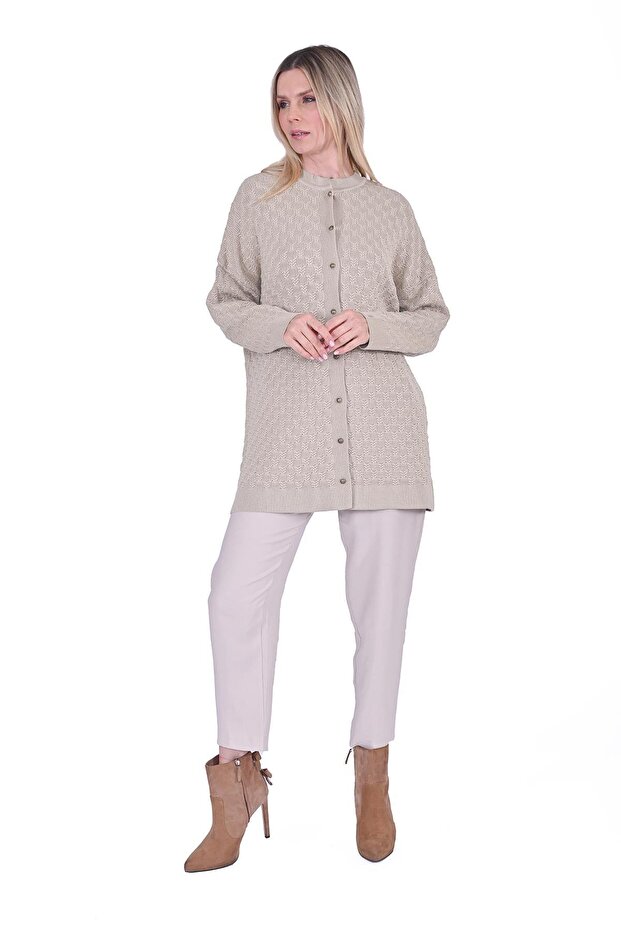 Başak Triko Hırka KREM - 2