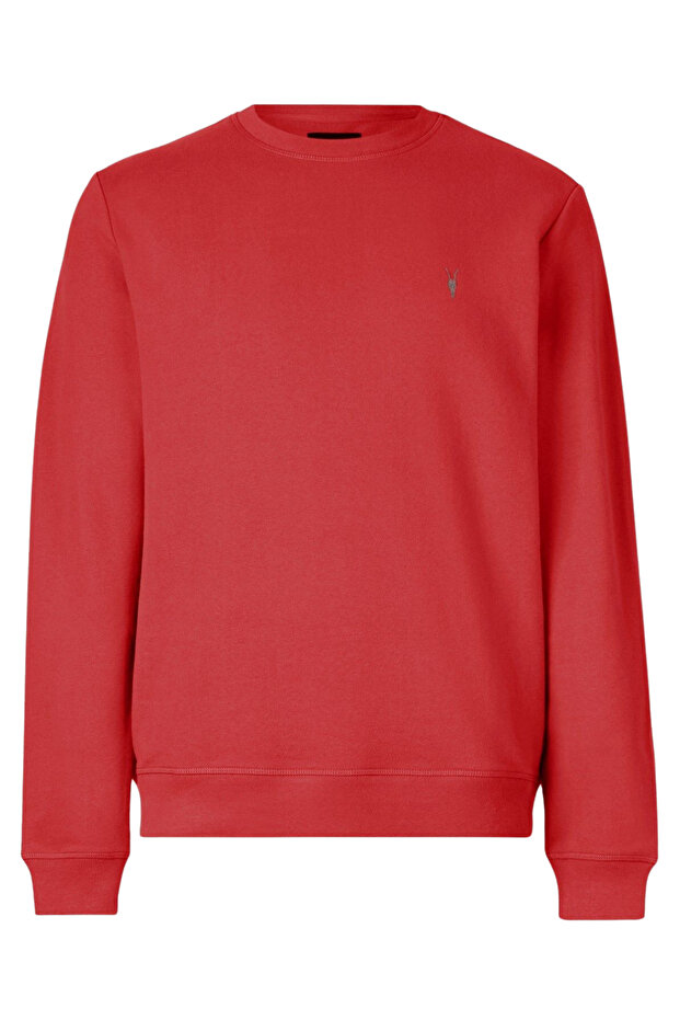 Men's Basic Crew Neck Red Sweatshirt - 4