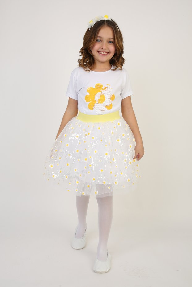 23 April Show Outfit Girls' Skirt T-Shirt Set D037