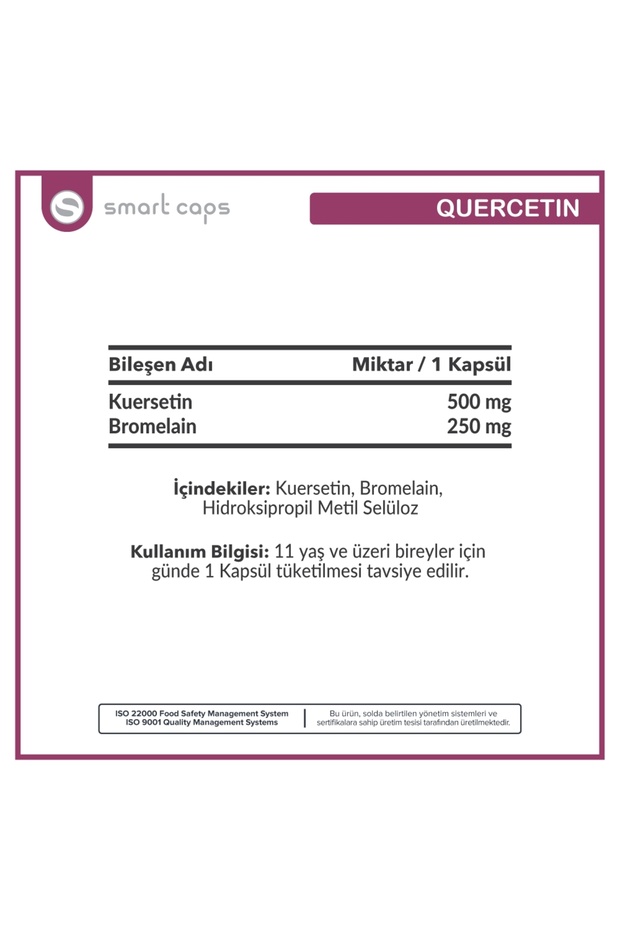 Smart Caps Quercetin 30 Kapsül - 2