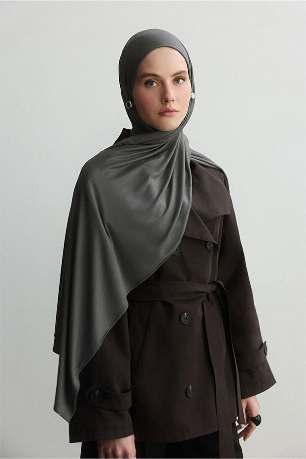 GRİ BAMBU PENYE ŞAL - 1