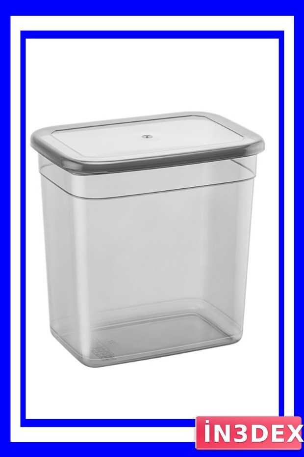 Practical and Transparent 2 Liter Rectangular Food Storage Container - 1