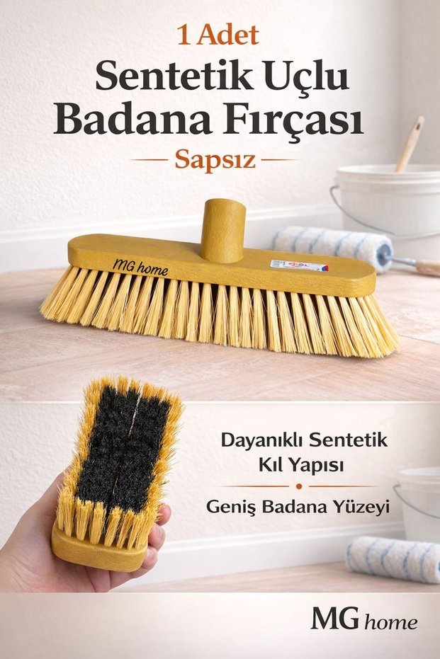 Badana Brush 🎨 Sapsiz 🎨 Synthetic Bristle Wall Floor Painting Brush Ceiling Painting