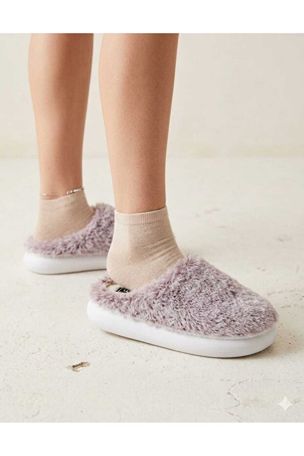 Plush Women's Soft Non-Slip Sole House Slippers
