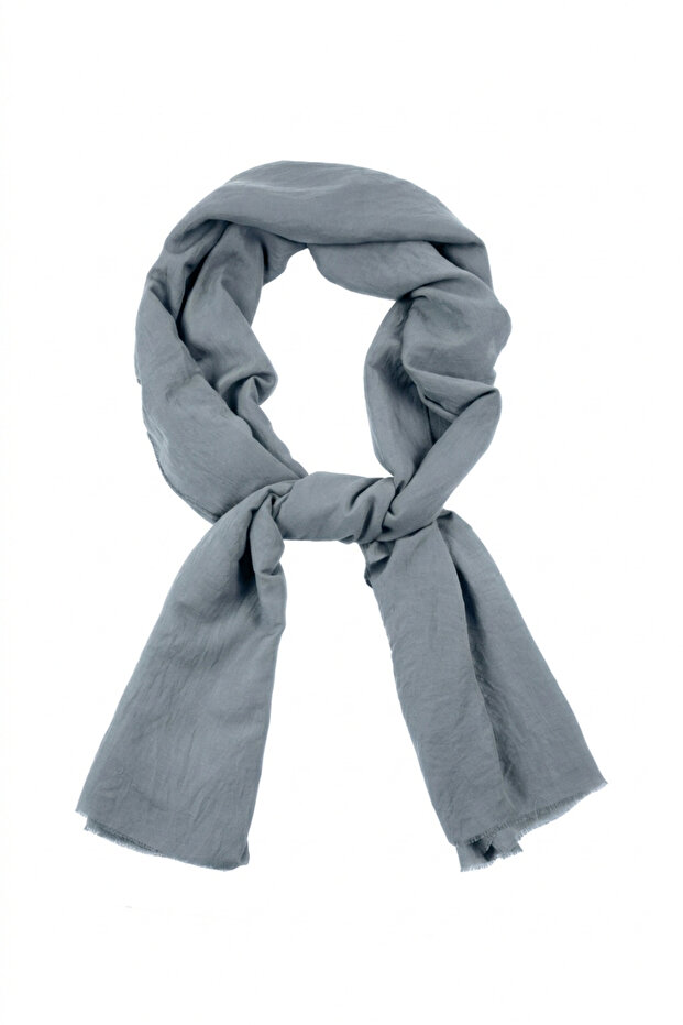 شال قطن جاز رمادي - 7