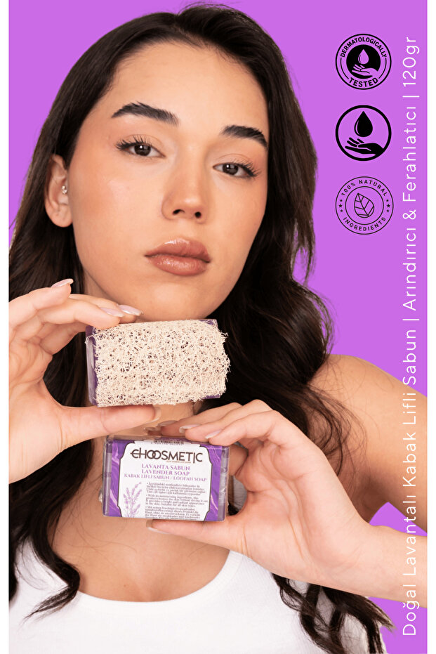 Cellulite Soap - Lavender Natural Pumpkin Fiber 120 Gr