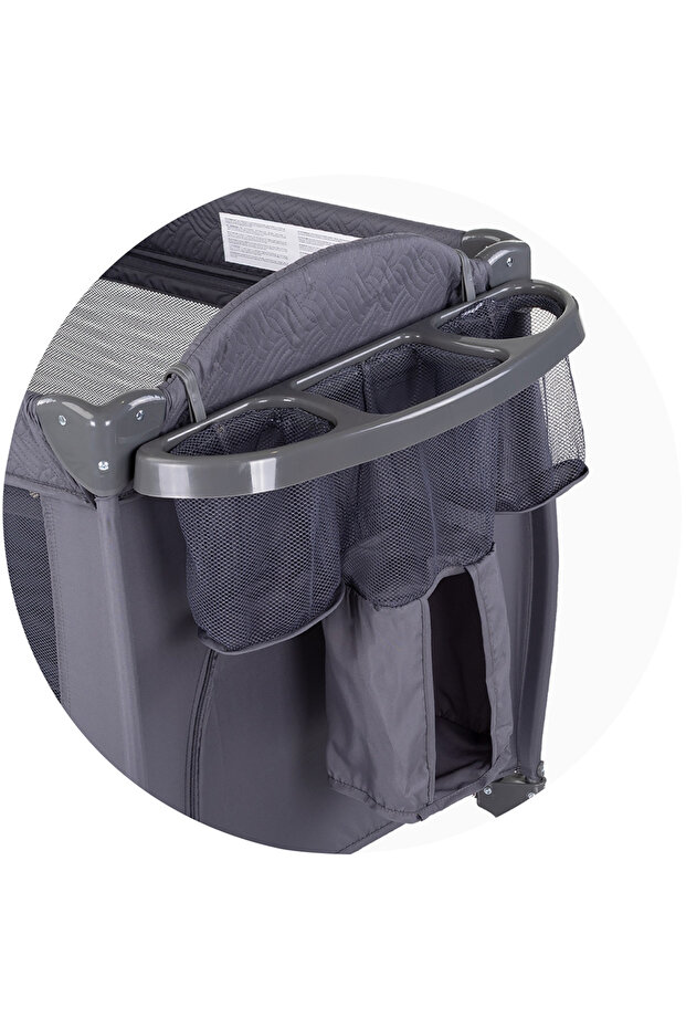 Bella anthracite folding cot - 4