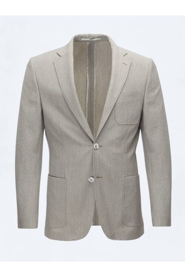 Mink Patterned Modern Fit Jacket - 8