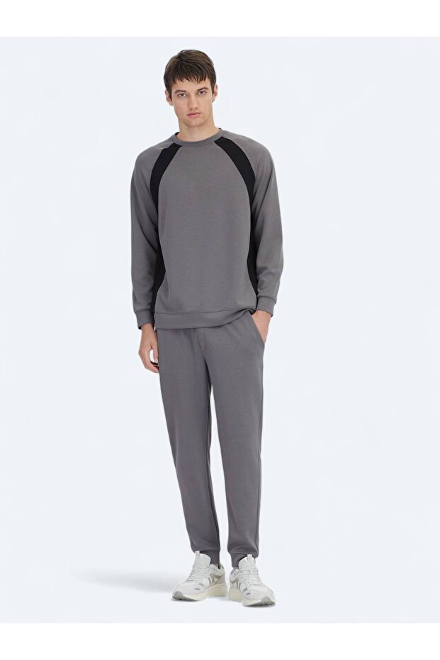 Antrasit Bisiklet Yaka Sweatshırt - 2