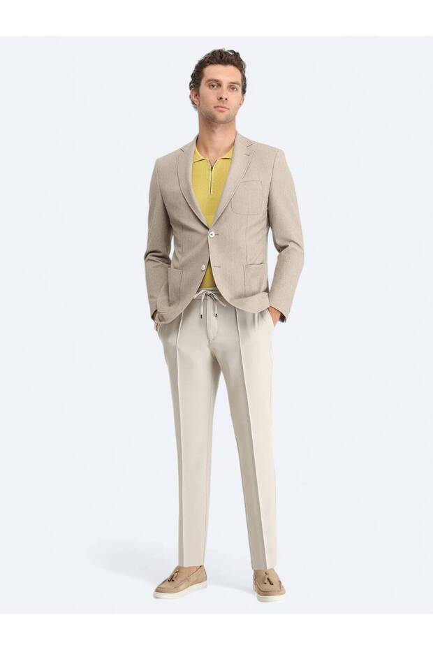 Mink Patterned Modern Fit Jacket - 2