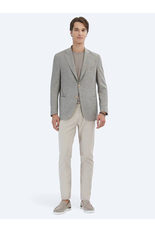 سترة بنية منقوشة حديثة - 2