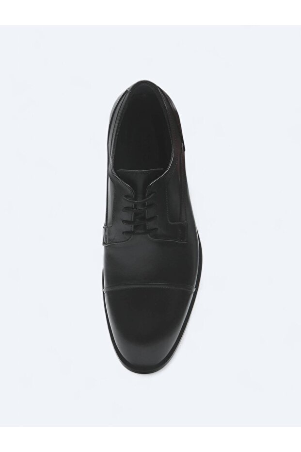 Siyah Deri Klasik Ayakkabı - 3