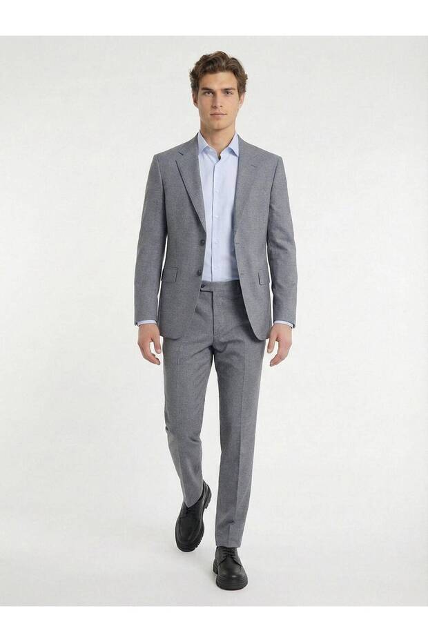 بدلة رمادية سادة - 3