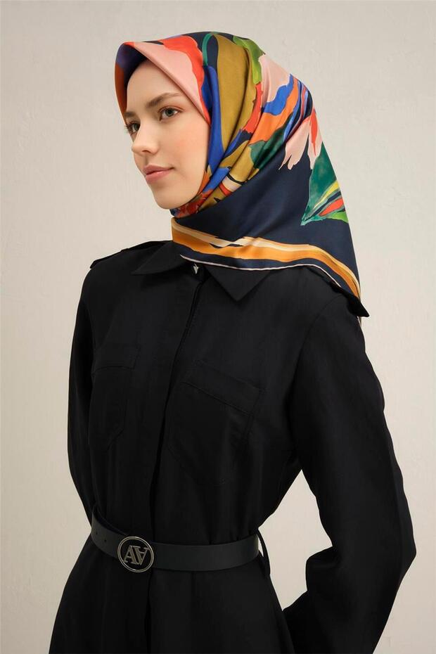 Floral Print Saf Silk Sura Scarf 9340D 55