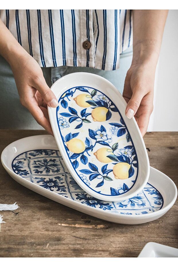Odore Di Limone Oval Serving Set of 2 26 cm Odl0012