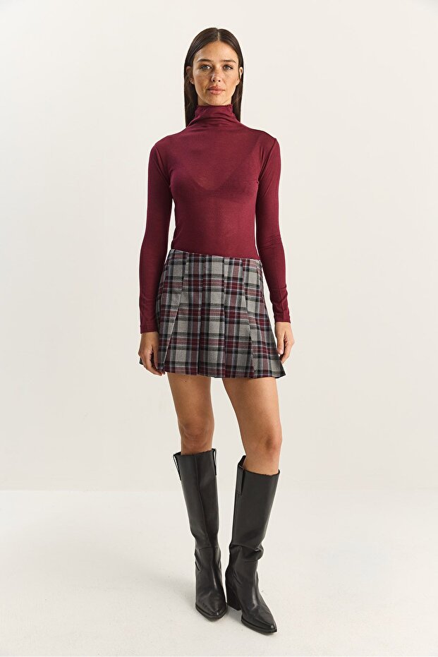 Bluză cu guler înalt și mânecă lungă LUCCI - 3