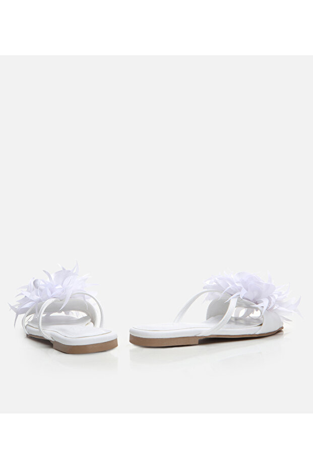 Kadın Beyaz Terlik - 5