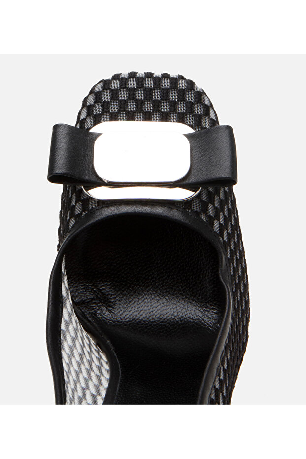 Kadın Siyah Fileli Stiletto - 4