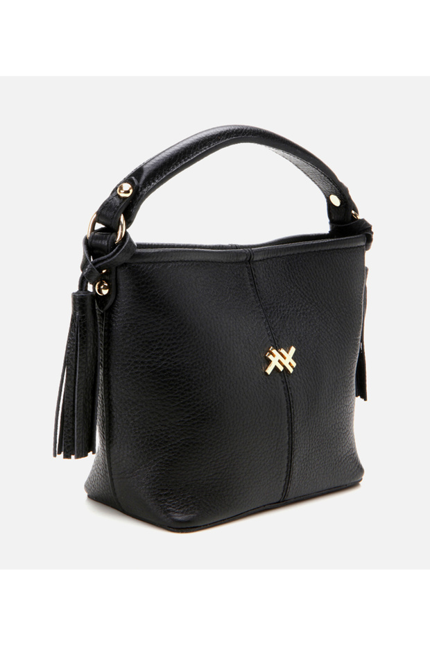 Kadın Deri Siyah Mini (Çapraz) Çanta - 4