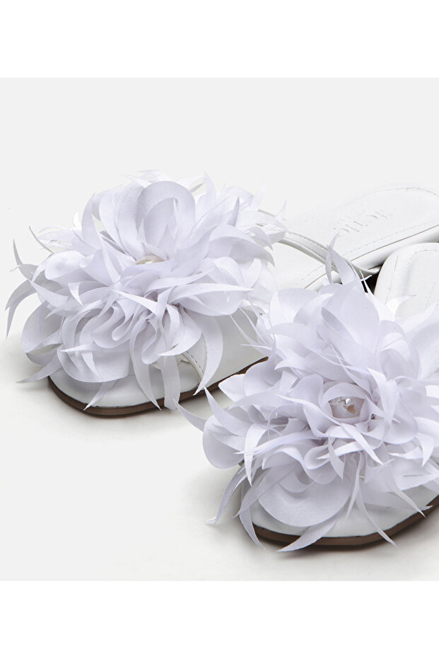 Kadın Beyaz Terlik - 4