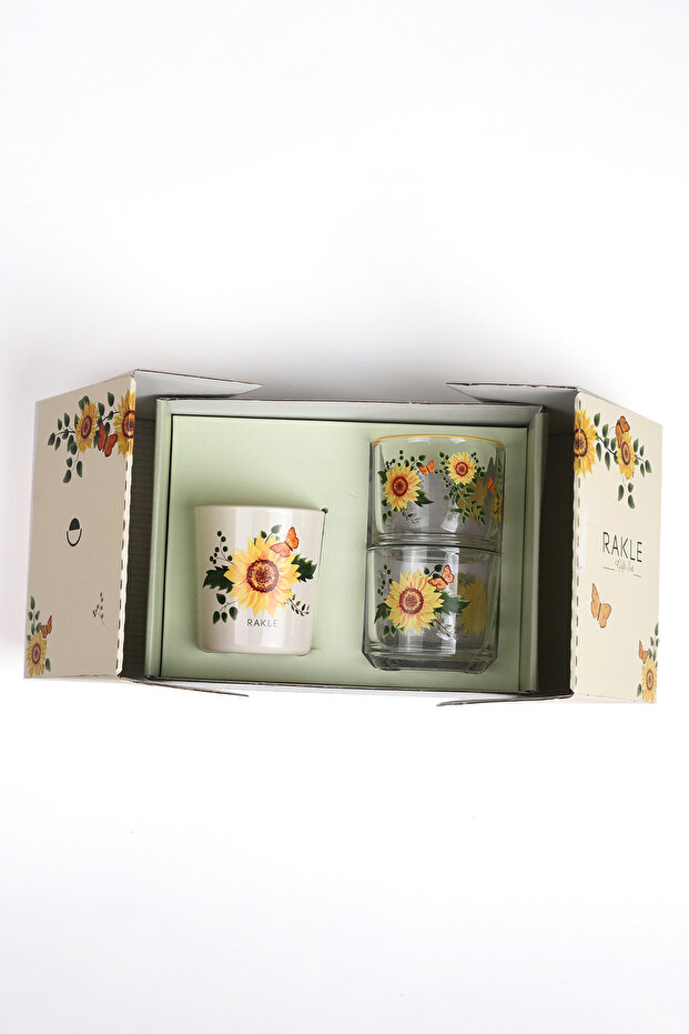 Sun Flower Stackable 3'lü Hediye Seti 180 cc - 2