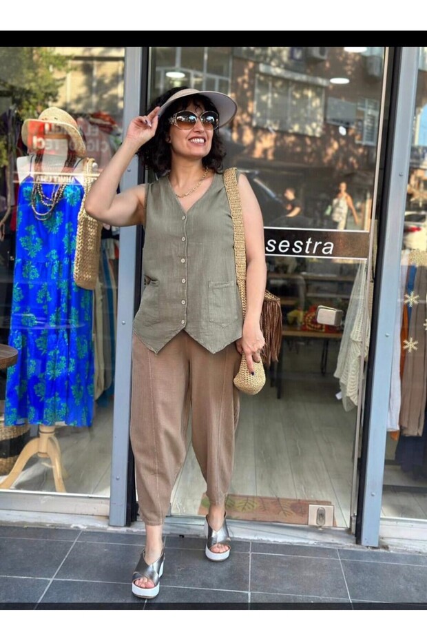 PAMUKLU YELEK BLUZ - 3