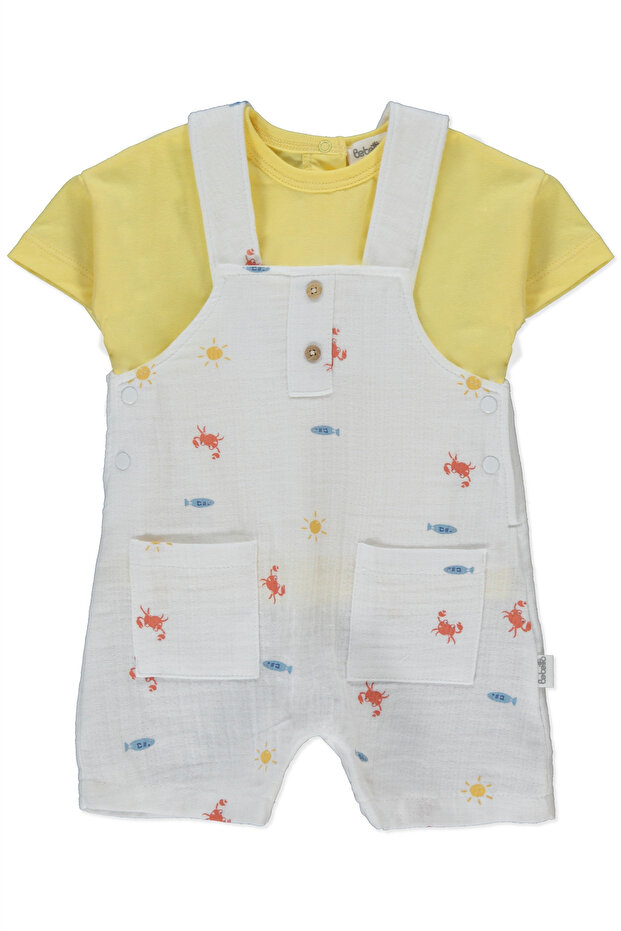 Muslin Salopet 2-Piece Set (Funny Crab) Yellow