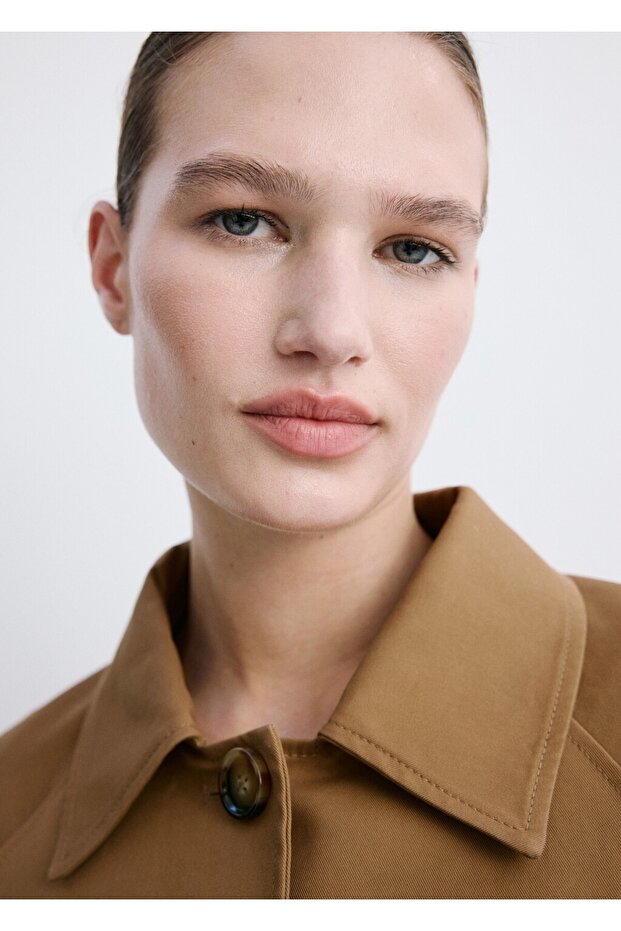 Kısa oversize trençkot - 8