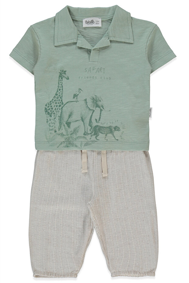 Woven Pants 2-Piece Set (Safari Club) Green