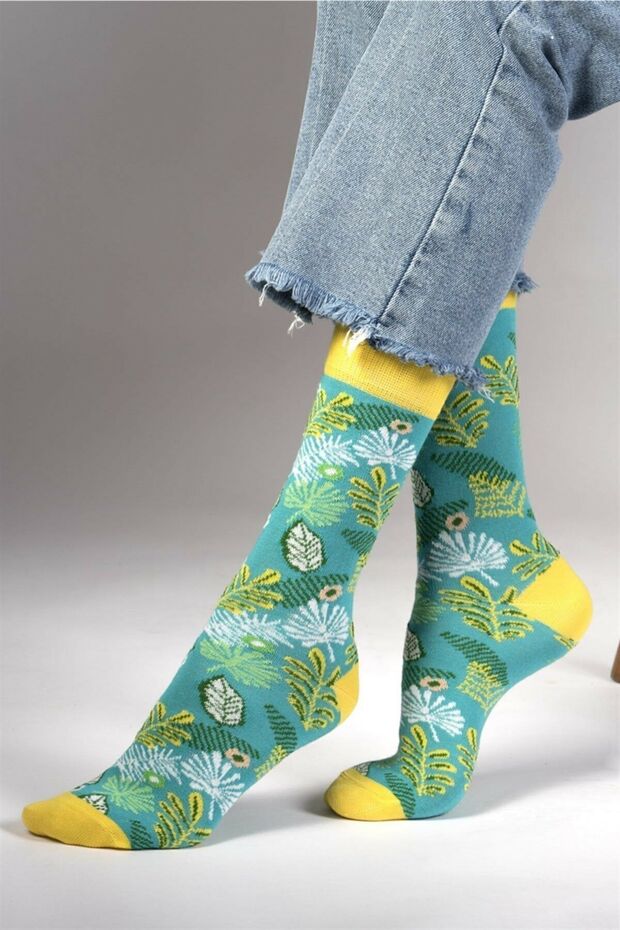 Lime Patterned Socks - 3
