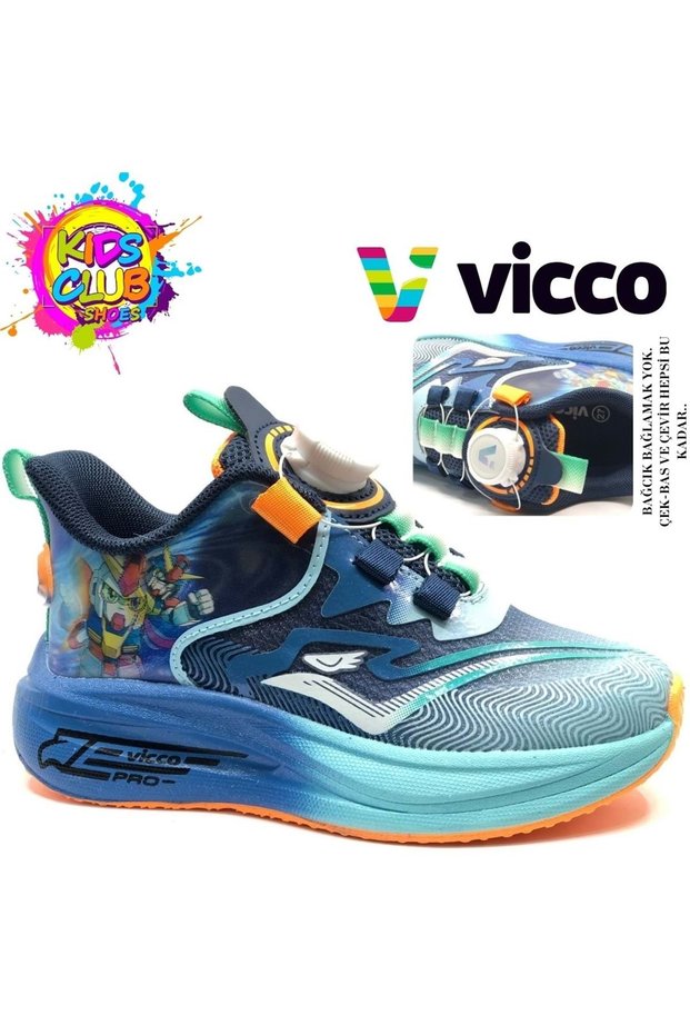 Pekmen Smart Lace-Up Orthopedic Children's Sports Shoes Blue