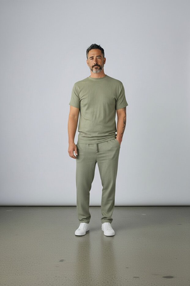 Men's Green Bürümcük Tracksuit Set
