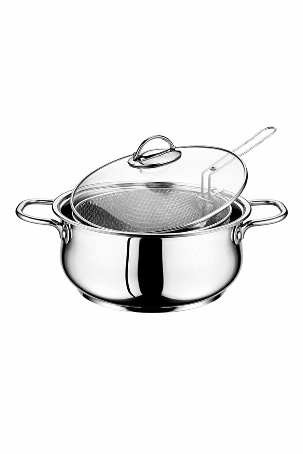 Metal Strappy Fryer Pot 24X14Cm 400724Krm