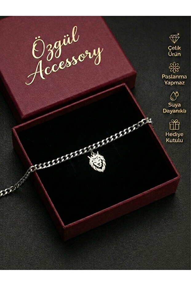 Aslanlı Çelik Bileklik - 1