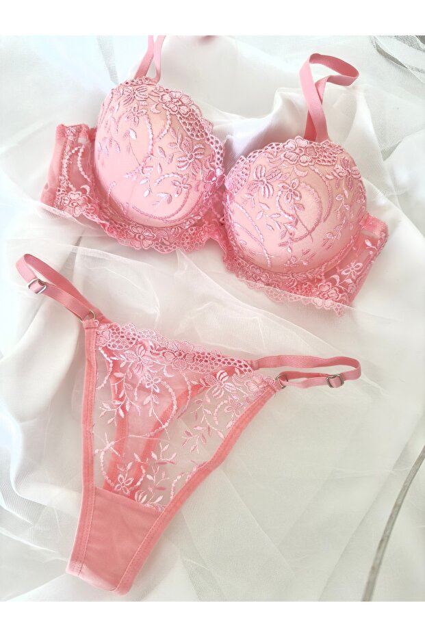 Powder Support Push up Bra Set - 1