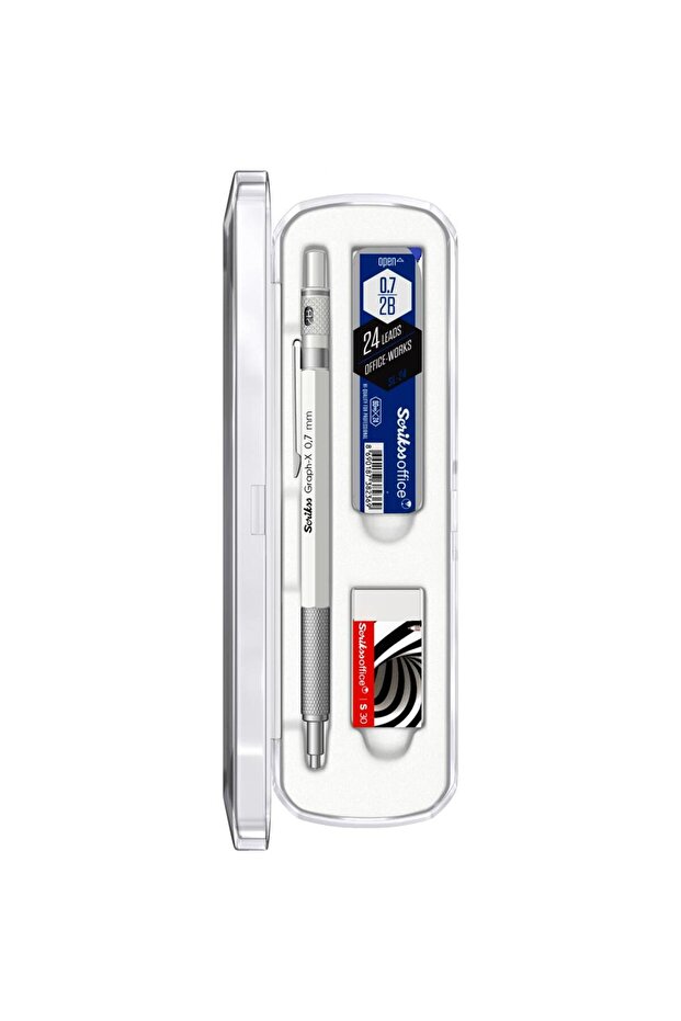Graph-X 3-Piece Mechanical Pencil Set 0.7 mm Matte White - 3