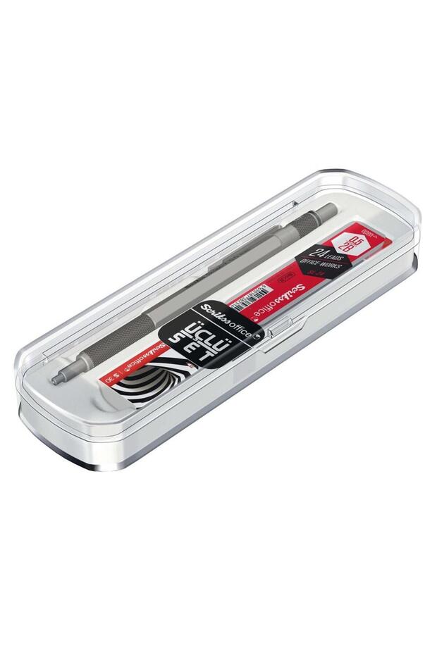 مجموعة جراف-إكس من 3 أقلام رصاص ميكانيكية 0.5 ملم باللون الرمادي - 5