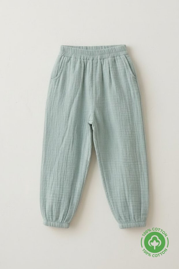 Unisex Children's Bürümcük Muslin Organic Trousers 2-8 Years