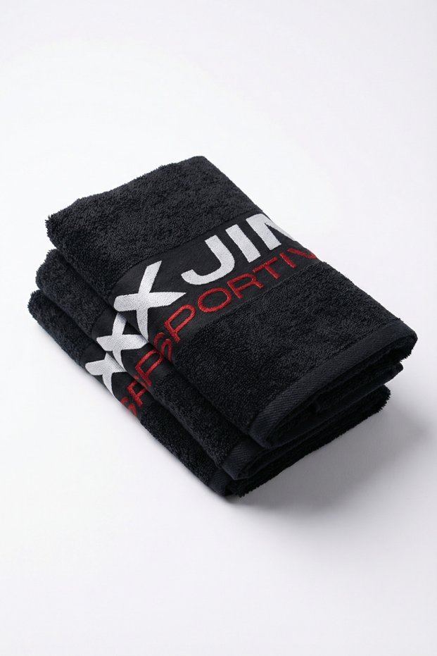 3-Pack 100% Cotton 50X100 Black Sports Athlete Towel Fitness Training Gym Golf Boxing Towel Sweat Absorbent