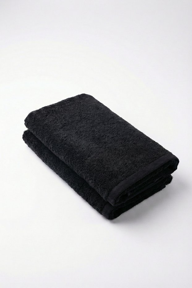 2-Pack 100% Cotton 50X100 Black Sports Athlete Towel Fitness Training Gym Golf Boxing Towel Sweat Absorbent