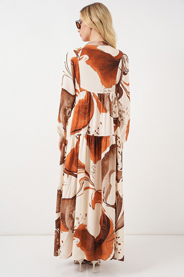 Rochie lungă modestă cu model BDART - 6