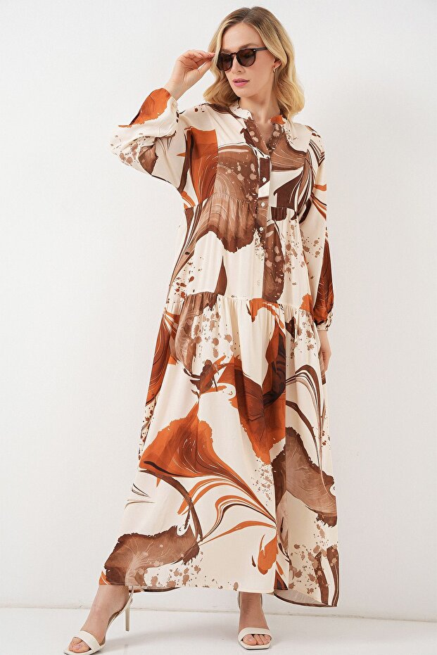 Rochie lungă modestă cu model BDART - 1