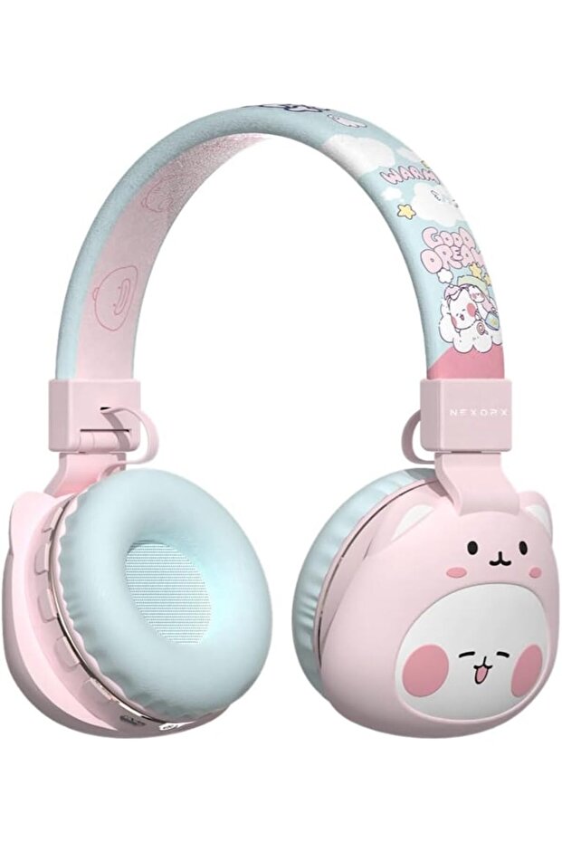 NexTunes Kids Bluetooth Headphones, 85dB Limit, 20H Playtime, Foldable, 40mm Drivers, Age 3+
