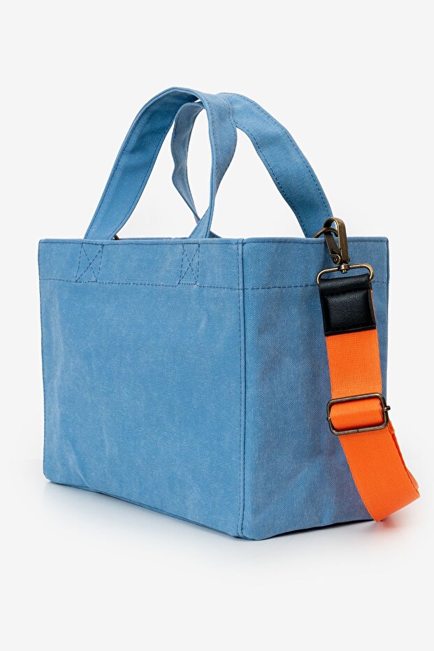 Canvas Strap Daily Use Shoulder and Hand Bag Tote Bag - Hard Fabric