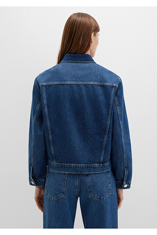 جاكيت روبي أيكونيك داكن اللون من الجينز 1110505-90542 - 5