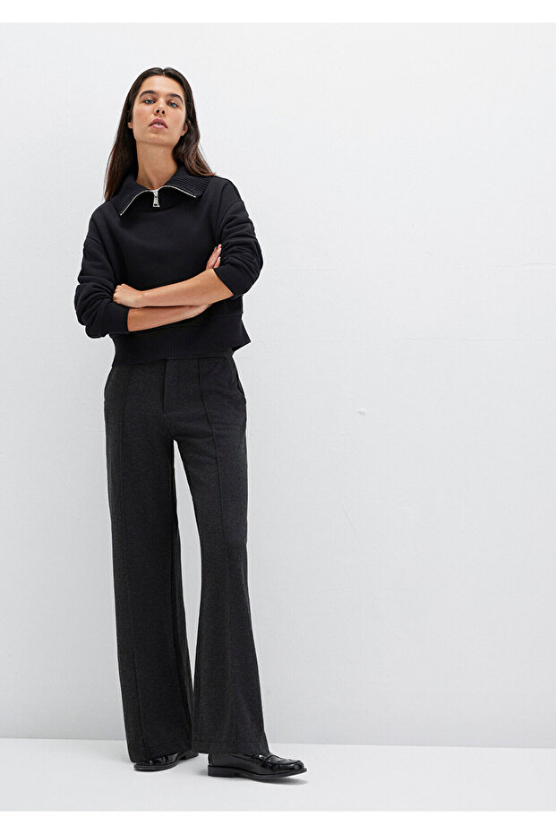 Antrasit Örme Pantolon 1011048-87829 - 2