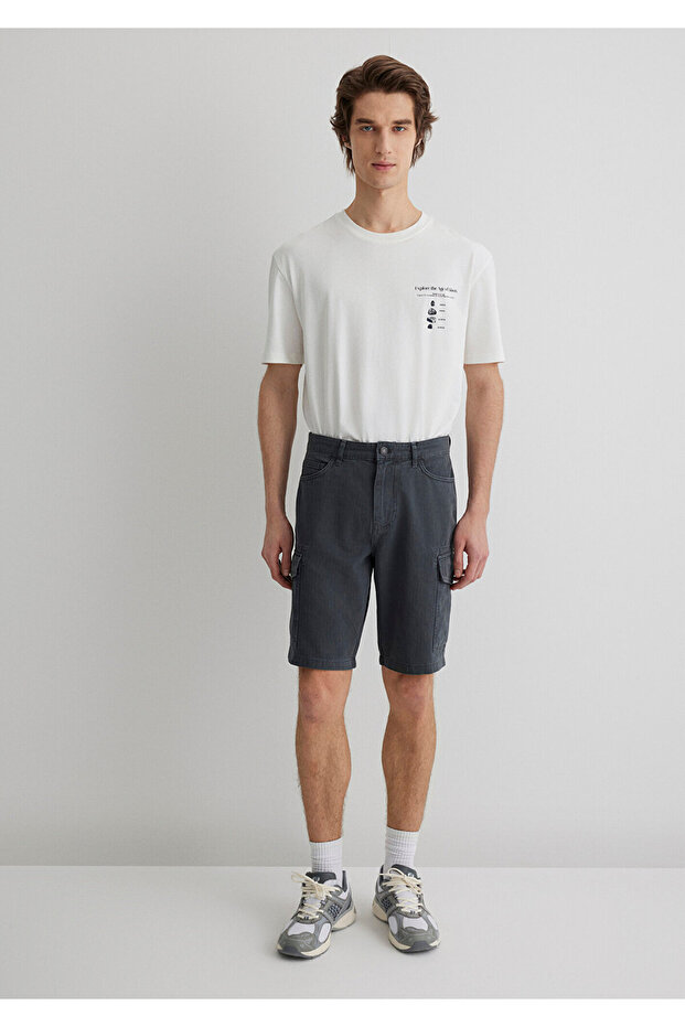 Antrasit Kargo Şort 0410287-80776 - 4