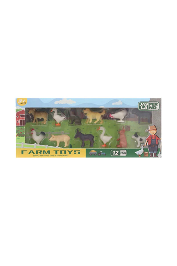 12 Parça Çiftlik Hayvanları Seti - 1