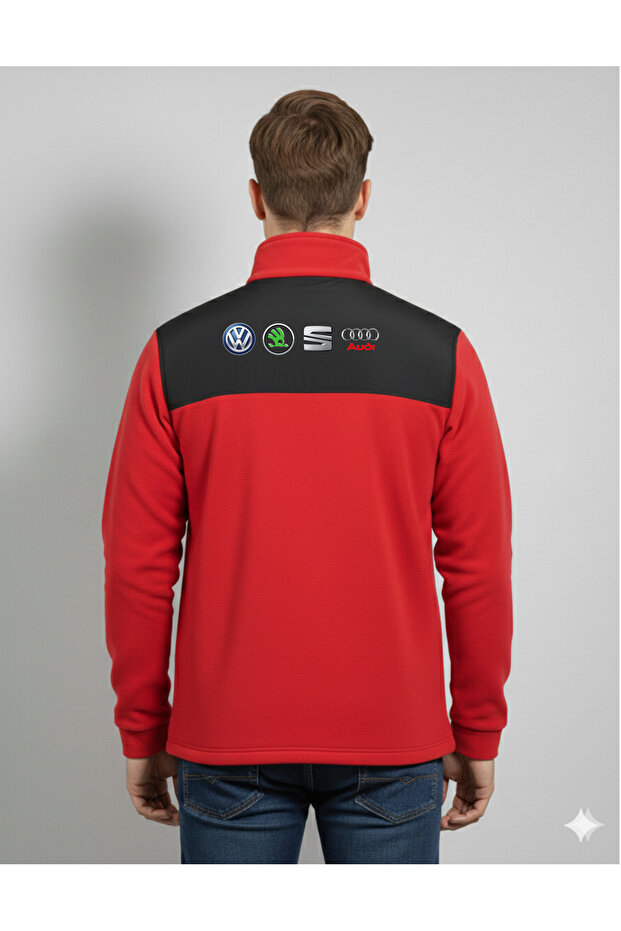 Seat Audi Skoda Logo Printed High Grammage P Fleece Jacket